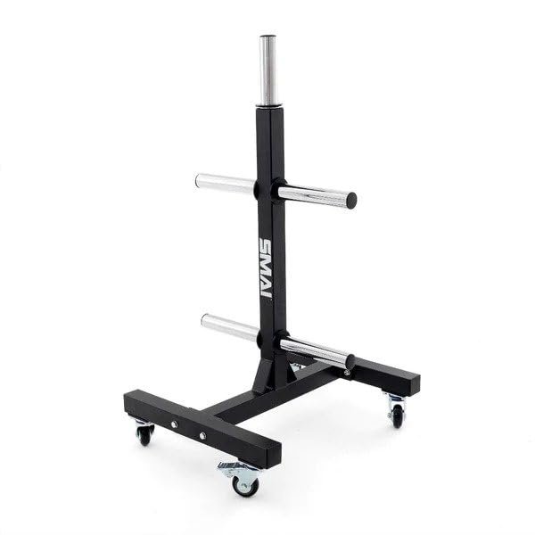 SMAI Bumper Plate Storage Tree - Plate Organizer Rack for Olympic Plates - Compact & Space-Saving Gym Equipment for Home & Gym Storage Solution.