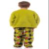 Dr. Seuss GRINCH Boy's Santa Plaid Plush Fleece Kids Pajama Sleep Set (10) Green view 2