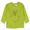 Dr. Seuss GRINCH Boy's Santa Plaid Plush Fleece Kids Pajama Sleep Set (10) Green view 4