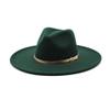 9cm Large Brim Woolen Top Hat Fashion Woven Top Hat Peach Top Large Brim Jazz Top Hat, 22 Colors Optional Luopan Caps & Hats (Color : Dark Green, Size : 56-58cm) view 1