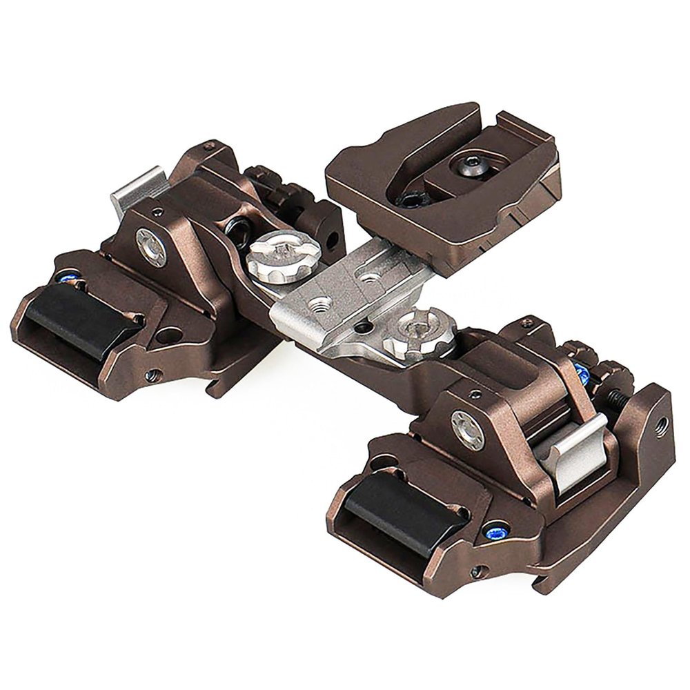 Aluminum Alloy Binocular Bridge Folding Arm Mount Bracket for PVS14 Dual Night Vision Mount PVS-14 Light Weight Dual Tube Mounting System IC AN/PVS-14LW - Fully CNC-Controlled Aluminum Alloy (Size :