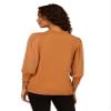 Adrianna Papell Women's Clip Dot Sleeve Twofer Sweater, Toasted Bronze, S view 4