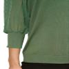 Adrianna Papell Women's Clip Dot Sleeve Twofer Sweater, Palm Leaf, L view 2
