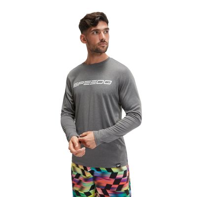 Speedo Men's Uv Swim Shirt Graphic Long Sleeve Tee