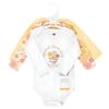 Hudson Baby Unisex Baby Cotton Long-Sleeve Bodysuits, Peace Love Flowers, Preemie view 2