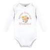 Hudson Baby Unisex Baby Cotton Long-Sleeve Bodysuits, Peace Love Flowers, Preemie view 3