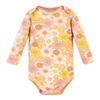 Hudson Baby Unisex Baby Cotton Long-Sleeve Bodysuits, Peace Love Flowers, Preemie view 4