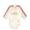 Hudson Baby Unisex Baby Cotton Long-Sleeve Bodysuits, Magical Rainbow 3-Pack, 0-3 Months view 2