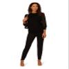 Adrianna Papell Diffusion Women's Clip Dot Sleeve Twofer Sweater, Black, S view 4