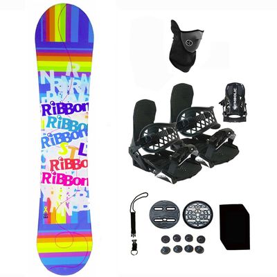 Symbolic Stella 140cm 144cm Snowboard and Black Bindings Package Leash, Stomp, Mask Women Girls Kids (144-Ribbon+S Binding(Lady 6-9.5) wf149)