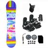 Symbolic Stella 140cm 144cm Snowboard and Black Bindings Package Leash, Stomp, Mask Women Girls Kids (144-Ribbon+S Binding(Lady 6-9.5) wf149) view 1