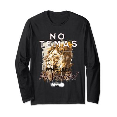 No temas el leon ha vencido versiculo cristiano Long Sleeve T-Shirt