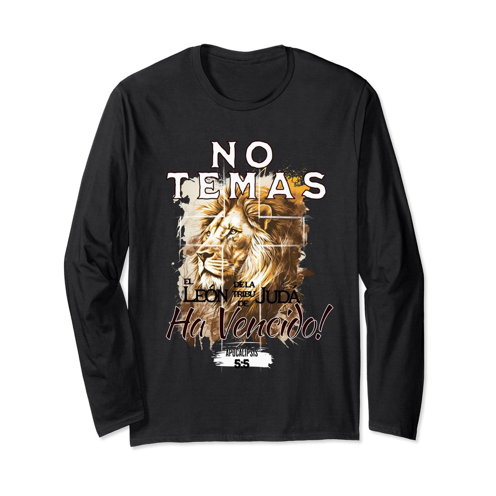 No temas el leon ha vencido versiculo cristiano Long Sleeve T-Shirt
