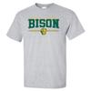 CornBorn NDSU Shirt for Men - NDSU Bison Apparel Mens - North Dakota State Tshirt - 3-Stripe - Gray - Large-Tall view 1