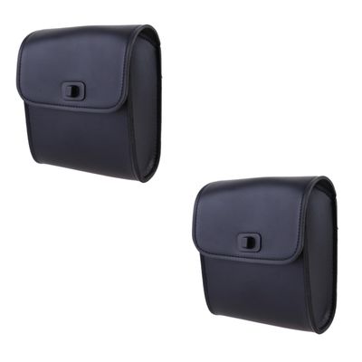 Wakauto 2pcs Dirt Bike Handlebar Bag Synthetic Leather Motorcycle Saddlebag Cycling Pannier Hanging Bag Pouch for Handlebars