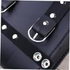 Wakauto 2pcs Dirt Bike Handlebar Bag Synthetic Leather Motorcycle Saddlebag Cycling Pannier Hanging Bag Pouch for Handlebars view 4