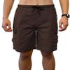 Southpole Men's Tech Woven Nylon Cargo Shorts, Quick Dry, Lightweight, Adjustable Waist, Brown, Large view 2