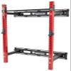 Signature Fitness Fitvids 3 x 3 Wall Mounted Fold-in Power Cage Squat Rack with Adjustable Pull Up Bar and J Hooks - Space-Saving Home Gym  Sports Training  Wall Mount Rack  Black view 1