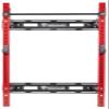 Signature Fitness Fitvids 3 x 3 Wall Mounted Fold-in Power Cage Squat Rack with Adjustable Pull Up Bar and J Hooks - Space-Saving Home Gym  Sports Training  Wall Mount Rack  Black view 2