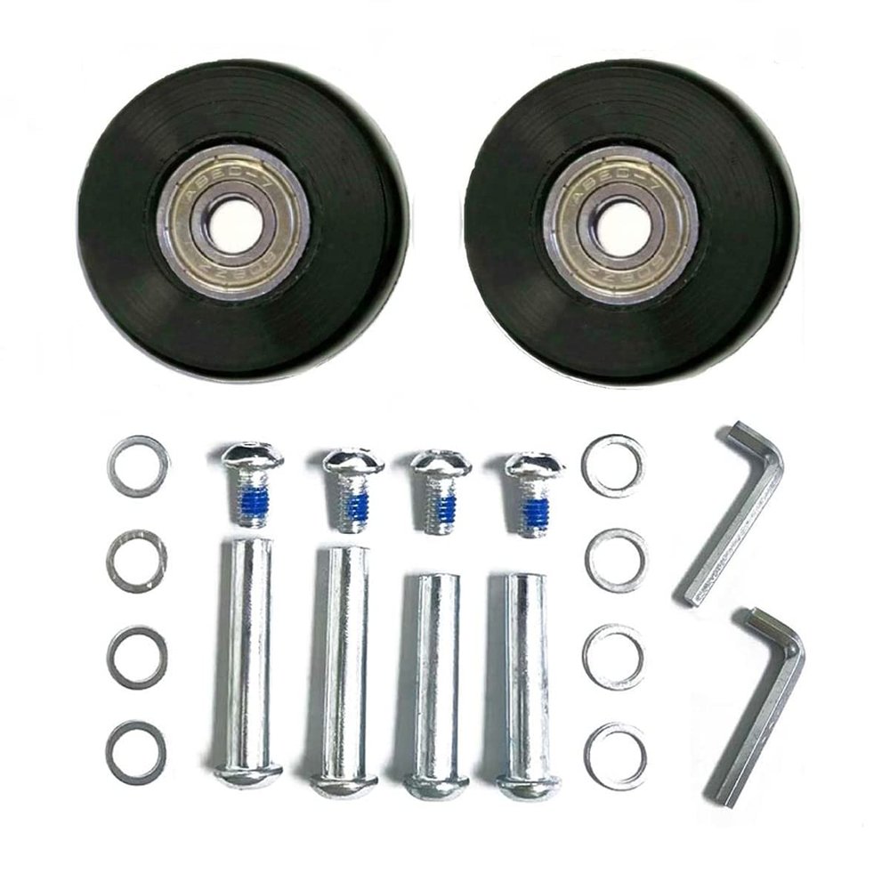 LOTOWELZON 2pcs Luggage Suitcase Replacement Wheels, 40 * 18mm Rubber Inline Roller Skate Wheels with 8mm(0.31") ABEC-7 608ZZ Bearings Repair Kits(OD40*18mm/1.57 * 0.7in)