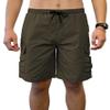 Southpole Men's Tech Woven Nylon Cargo Shorts, Quick Dry, Lightweight, Adjustable Waist, Olive, X-Large view 1
