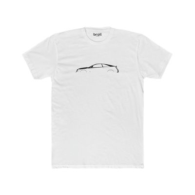 2011 CTS V Silhouette Unisex Cotton Crew T-Shirt (US, Alpha, Medium, Regular, Regular, Solid White)