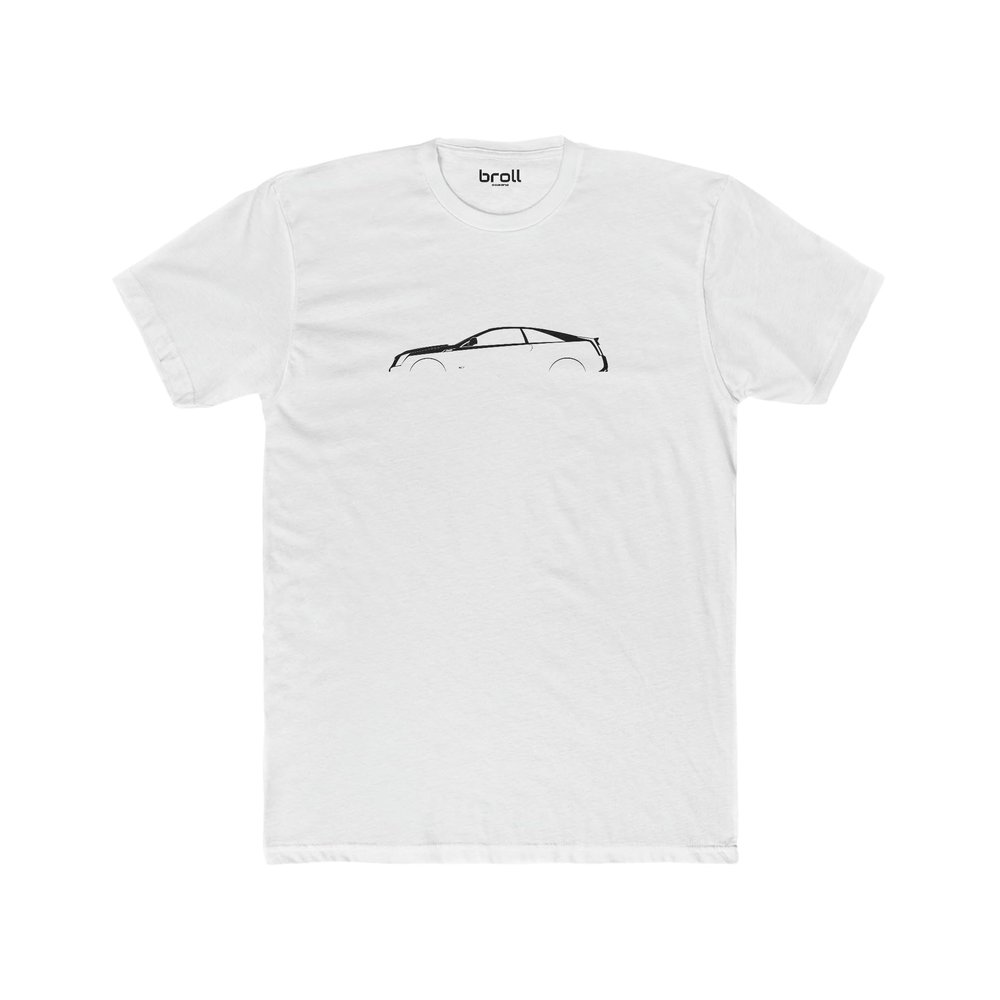 2011 CTS V Silhouette Unisex Cotton Crew T-Shirt (US, Alpha, Medium, Regular, Regular, Solid White)