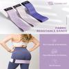 LIONSCOOL Pilates Ring Set (Purple) - 14" Anti-Deformation Magic Circle with Padded Handles, 9" Mini Ball, Non-Slip Fabric Resistance Bands, Guide & Bag view 4