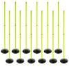 ASENVER Fluorescent Green Soccer Agility Poles Set Detachable Sports Trainning Speed Pole Slalom Poles with Rubber Base Sport Traning Equipment (Pack of 12, 4.9 FT) view 1