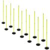 ASENVER Fluorescent Green Soccer Agility Poles Set Detachable Sports Trainning Speed Pole Slalom Poles with Rubber Base Sport Traning Equipment (Pack of 12, 4.9 FT) view 3