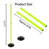 ASENVER Fluorescent Green Soccer Agility Poles Set Detachable Sports Trainning Speed Pole Slalom Poles with Rubber Base Sport Traning Equipment (Pack of 12, 4.9 FT) view 4