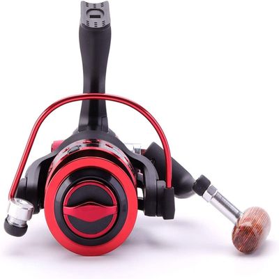 CAFFIA Fishing Reel Spinning Fishing Reel 12BB + 1 Bearing Balls 500-9000 Series Metal Coil Spinning Reel Boat Rock Fishing Wheel for Saltwater or Freshwater (Color : Red)