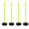 ASENVER Fluorescent Green Soccer Agility Poles Set Detachable Sports Trainning Speed Pole Slalom Poles with Rubber Base Sport Traning Equipment (Pack of 4, 3.3 FT) view 1