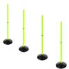 ASENVER Fluorescent Green Soccer Agility Poles Set Detachable Sports Trainning Speed Pole Slalom Poles with Rubber Base Sport Traning Equipment (Pack of 4, 3.3 FT) view 3