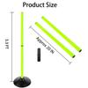 ASENVER Fluorescent Green Soccer Agility Poles Set Detachable Sports Trainning Speed Pole Slalom Poles with Rubber Base Sport Traning Equipment (Pack of 4, 3.3 FT) view 4