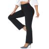 Agenlulu High Waisted Dress Pants for Women Bootcut Elastic Waist Pull On Black Work Slacks for Women Business Casual Trendy view 1