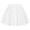 Auranso Girls Mini Skirt Stretch Waist Casual Flared Plain Pleated Skater Skirt White 10-11 Years view 1