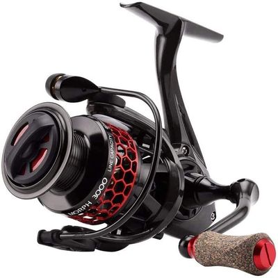 CAFFIA Fishing Reel 10 +1 BB Light Weight Powerful Spinning Reels, Smooth and Powerful Carbon Fiber Rotating Reel 5.2:1 Gear Interchangeable Left and Right, Suitable for Freshwater/Saltwater Fishing (