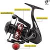 CAFFIA Fishing Reel 10 +1 BB Light Weight Powerful Spinning Reels, Smooth and Powerful Carbon Fiber Rotating Reel 5.2:1 Gear Interchangeable Left and Right, Suitable for Freshwater/Saltwater Fishing ( view 3