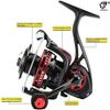CAFFIA Fishing Reels Powerful Metal Body 6.2:1 Gear Ratio Smooth 10+1bb 2000 H 3000 H for Saltwater and Freshwater Fishing, Freshwater Sea Rod Wheel Base Carbon Double Bearing Magnetic Brake (Size : view 2