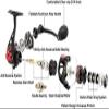 CAFFIA Fishing Reels Powerful Metal Body 6.2:1 Gear Ratio Smooth 10+1bb 2000 H 3000 H for Saltwater and Freshwater Fishing, Freshwater Sea Rod Wheel Base Carbon Double Bearing Magnetic Brake (Size : view 3