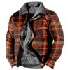 ZYXTIM Men's Winter Thick Fleece Lined Warm Plaid Flannel Shirt Jackets Casual Button Down 3 Pockets Sherpa Coats view 1