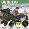 ABORON Heavy-Duty Folding Guest Bed for Adults, 500lb Capacity, Portable Extra Cot with 1209D Double Layer, Ideal for Indoor Guest Stays & Temporary Home Use view 4