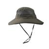 elwow Men's Outdoor Sun Hat Wide Brim Fishing Hat Mesh Bucket Hat Boonie Hat Camping Hiking Hat with Rope (Army Green) view 1