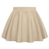 Auranso Girls Mini Skirt Stretch Waist Casual Flared Plain Pleated Skater Skirt Khaki 8-10 Years view 1