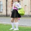 Auranso Girls Mini Skirt Stretch Waist Casual Flared Plain Pleated Skater Skirt Black 7-8 Years view 3