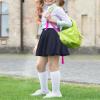 Auranso Girls Mini Skirt Stretch Waist Casual Flared Plain Pleated Skater Skirt Light Purple 8-10 Years view 3