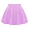 Auranso Girls Mini Skirt Stretch Waist Casual Flared Plain Pleated Skater Skirt Light Purple 10-11 Years view 1