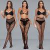 Buauty 3 Pairs Lace Patterned Fishnet Tights for Women, Black Fishnets Leggings Lace Tights with Designs for Women, Floral Stockings Small Hole Pattern Leggings Net Pantyhose view 2