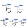 Laxygo 50-100pcs Octopus Beak Offset Fishing Hooks Froged Sport Circle Hooks Sharp High Carbon Steel Fishing Hook-8 Sizes (5/0-50pcs, Black) view 3